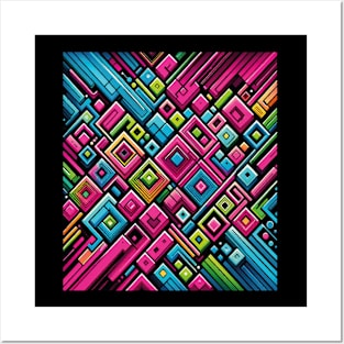 Abstract Geometric Pattern Posters and Art